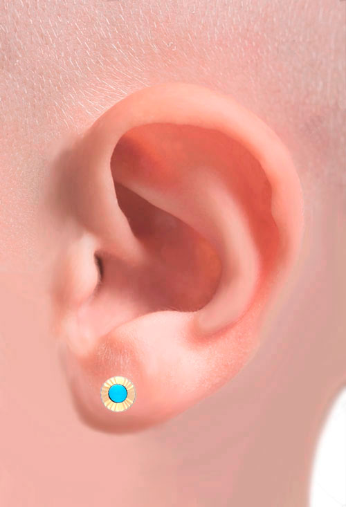 pendientes para bebe oro 18k y turquesa 030_2289-T_02