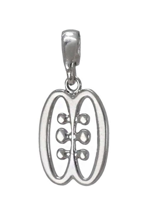 simbolo adinkra de la amistad plata de ley foto principal