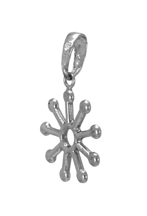 simbolo adinkra de los celos colgante plata de ley foto lateral