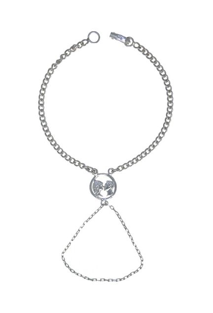 venta online de joyas para regalo de san valentin a precios baratos, Pulsera plata tipo romana con motivo enamorados 037_PP16339