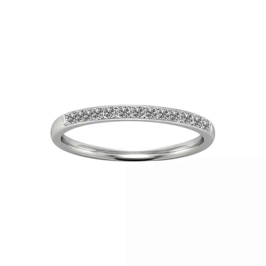 anillo de compromiso oro blanco con 13 diamantes