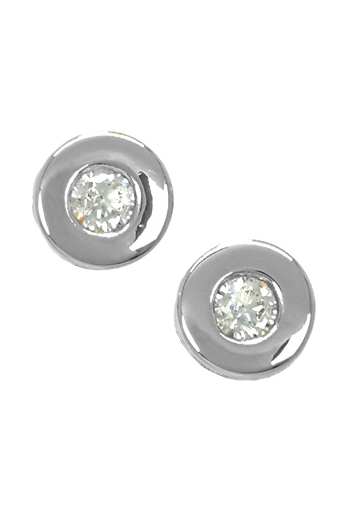 pendientes de oro blanco 18 ktes con circonitas para bebe foto frontal 234_1707-B