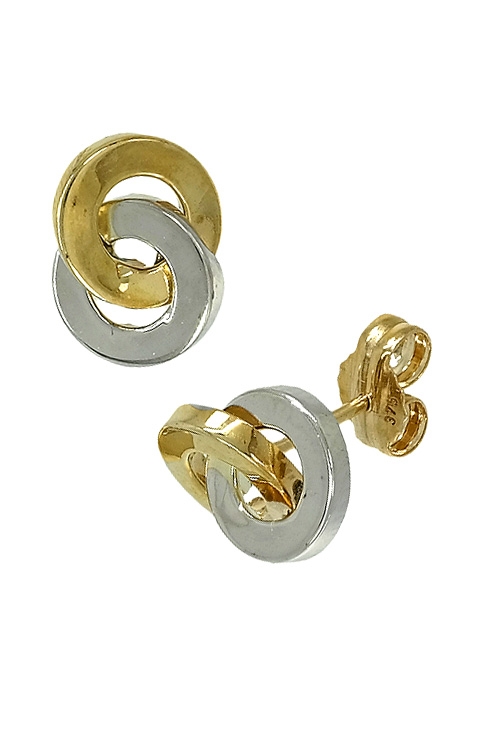 pendientes oro bicolor circulos enlazados vista cierre 019_9K4-10603_01