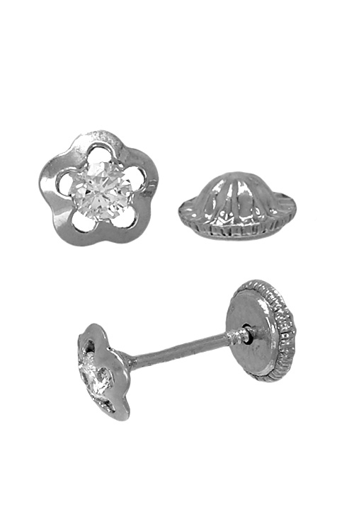 pendientes tornillo oro blanco 9 kilates con circonita vista lateral 019_9K4-06418-2.5B_01