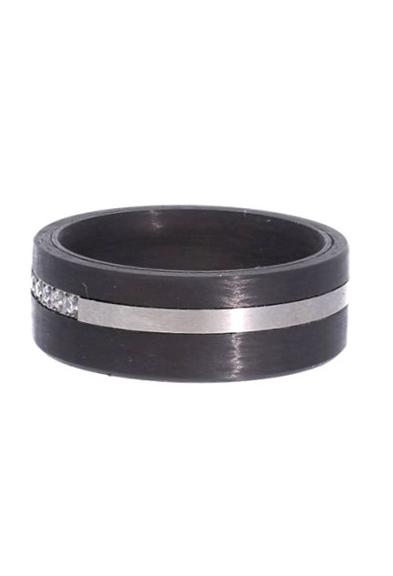 Alianza de titanio y carbono con diamante tumbada