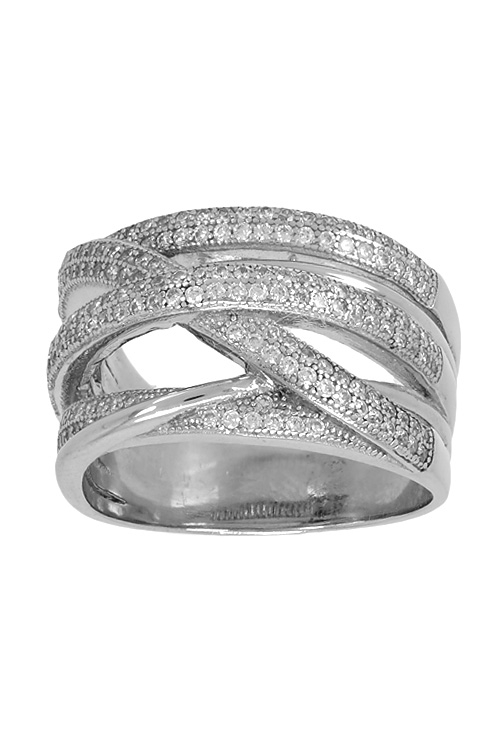 anillo de plata con circonitas modelo ancho 4 brazos 271_PANI1775