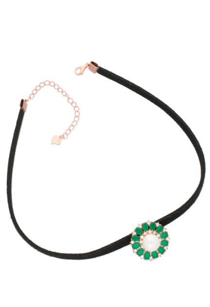 choker plata chapada foto frontal entera