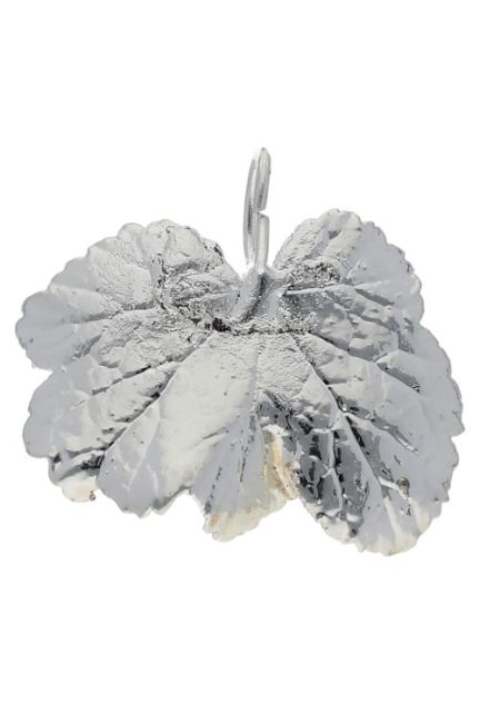 colgante hoja natural de parra bañada en plata vista frontal 270_PARRA-4-4