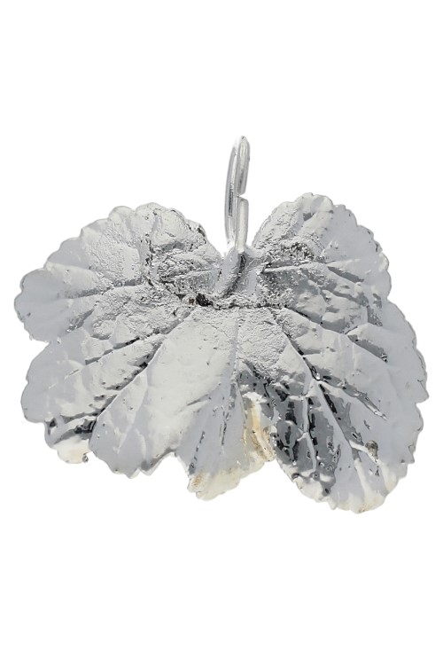 colgante hoja natural de parra bañada en plata vista frontal 270_PARRA-4-4