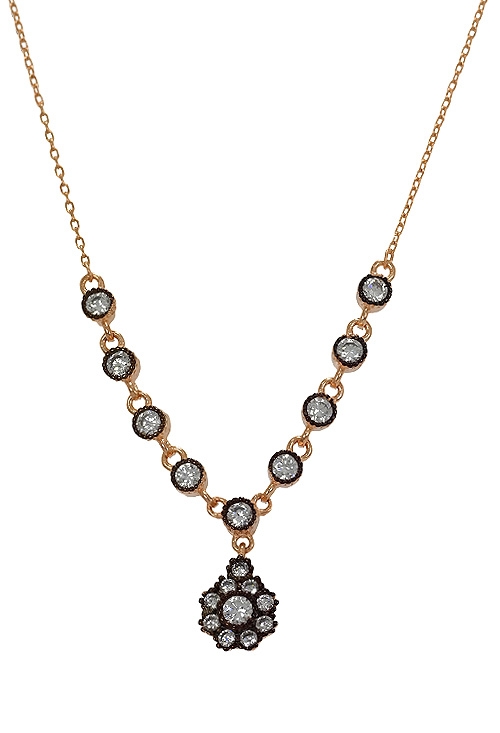 gargantilla art deco plata chapada en color rosa estilo art deco 295_PVOL74490