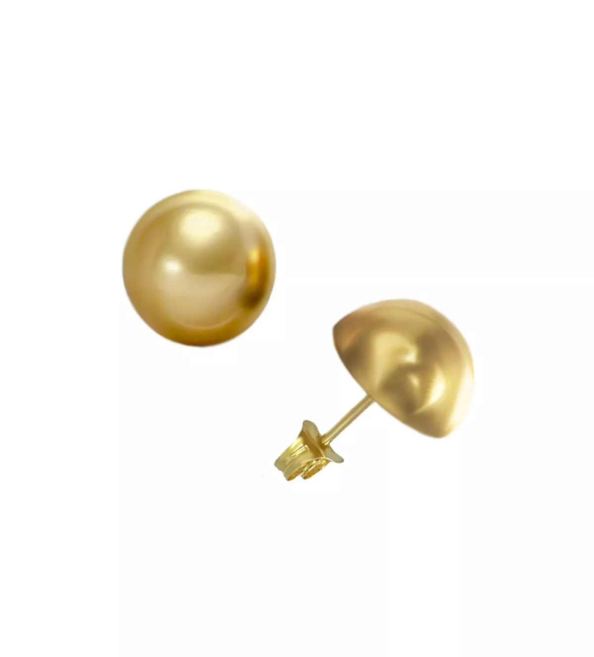 Pendientes oro 9 ktes media bola 292_9K14-910-1342-10 - Imagen 2