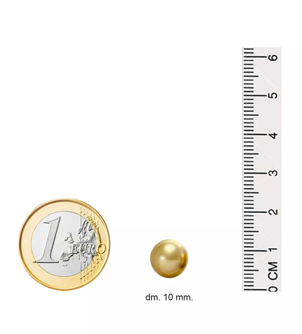 Pendientes oro 9 ktes media bola 292_9K14-910-1342-10 - Imagen 4