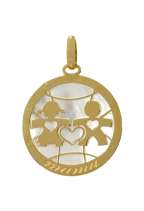 colgante enamorados oro amarillo 18 ktes y nacar 243_888-0001