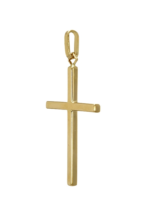 cruz latina oro amarillo 18 ktes chanela cuadrada vista lateral 243_342-00101_01