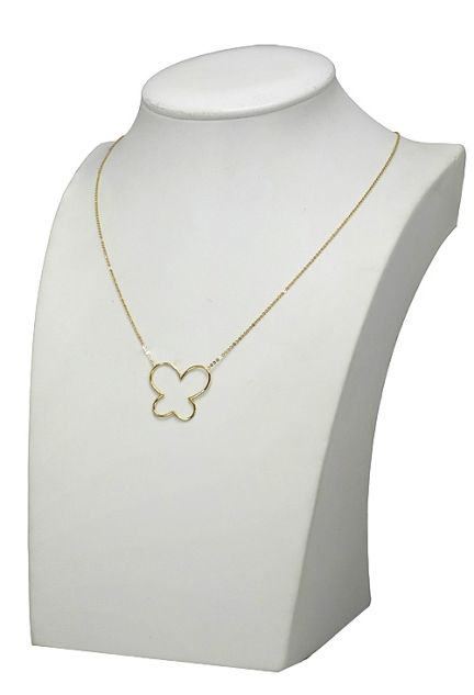 gargantilla oro amarillo 18 ktes cadena fina con motivo de mariposa vista expositor 243_017-03322_01