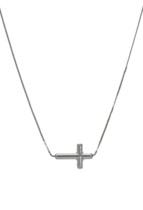 gargantilla oro blanco 18 ktes motivo cruz 243_017-03306B