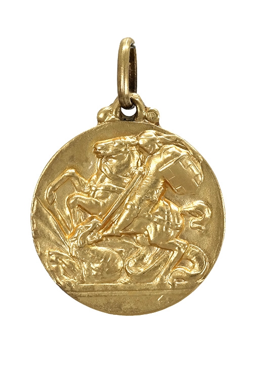 Medalla oro 18 kilates San Jorge 038_LO-025-18AM02 (Medallas)