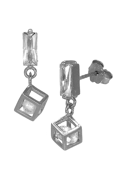 pendiente de plata modelo cubo precio especial onlinevista lateral 295_PPBR34863_01