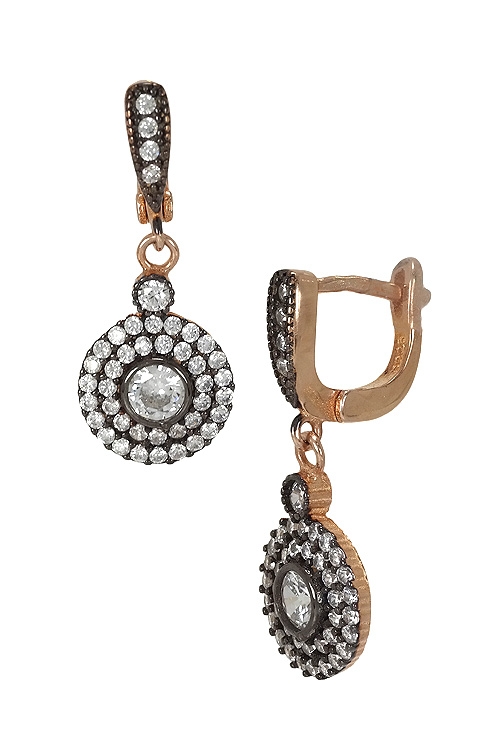 Pendiente largo plata tipo art decó 295_PPBR34826 (Pendientes) vista lateral