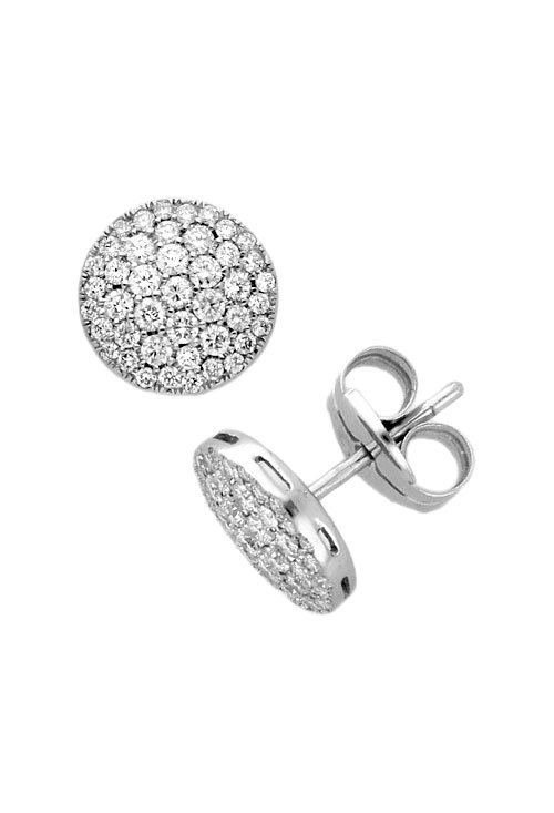 pendientes oro blanco 18 kilates roseta redonda cuajada de diamantes talla brillante precio barato joyeria online foto cierre de presion 284_P010004764_01