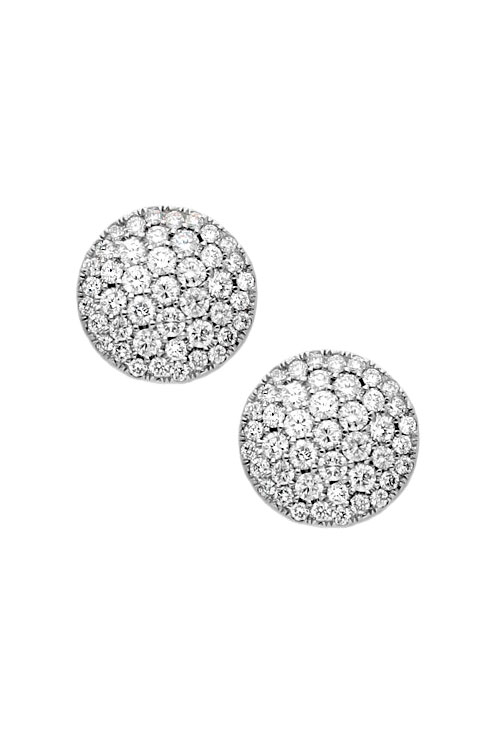 pendientes oro blanco 18 kilates roseta redonda cuajada de diamantes talla brillante precio barato joyeria online foto principal 284_P010004764