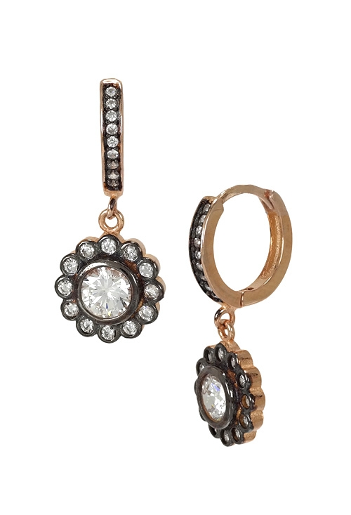 pendientes plata chapada en oro rosa y rodio negro 295_PPBR34828_01