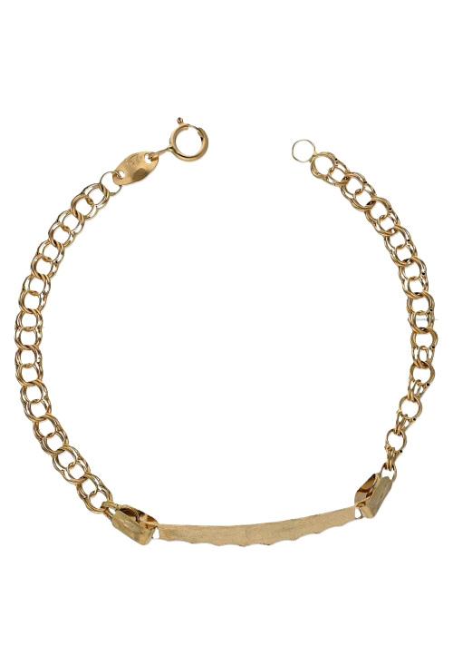 pulsera de oro 18 kilates para bebe foto cenital 243_490-00010