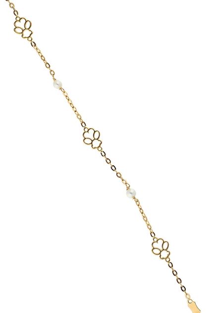 pulsera oro amarillo 18 ktes y perlas para regalo de comunion vista extendida 243_043-10608