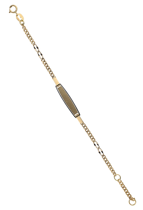 pulsera para bebe oro amarillo 18 ktes con chapa para grabar foto extendida 243_000-07441_02