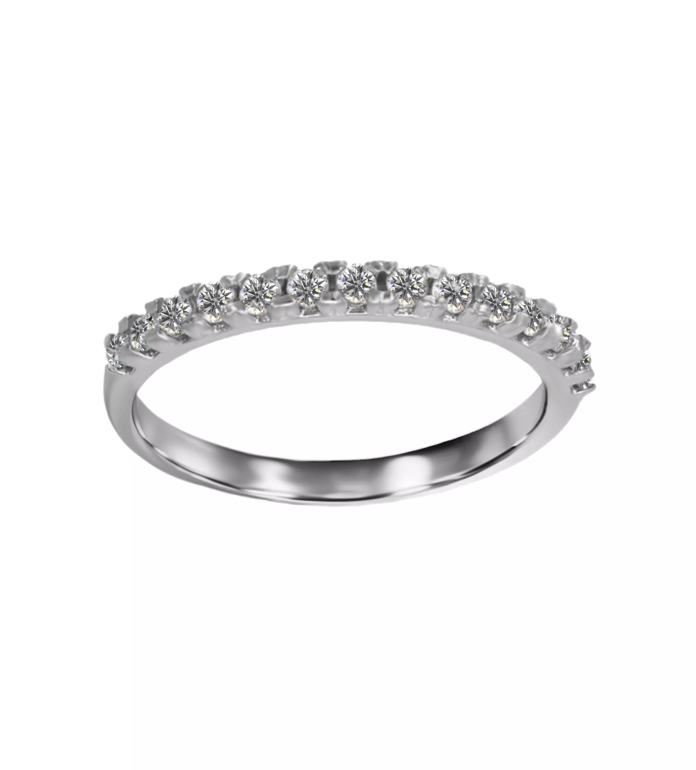 anillo oro blanco con circones