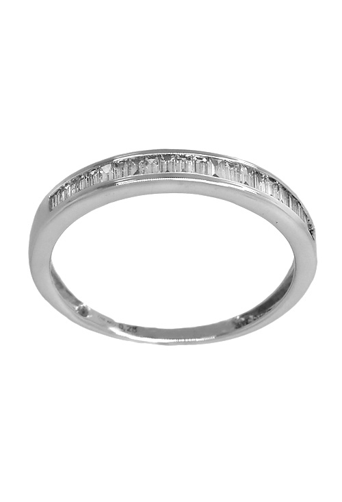 anillo de compromiso oro blanco 18 ktes con diamantes talla baguette foto de frente 243_317-00615