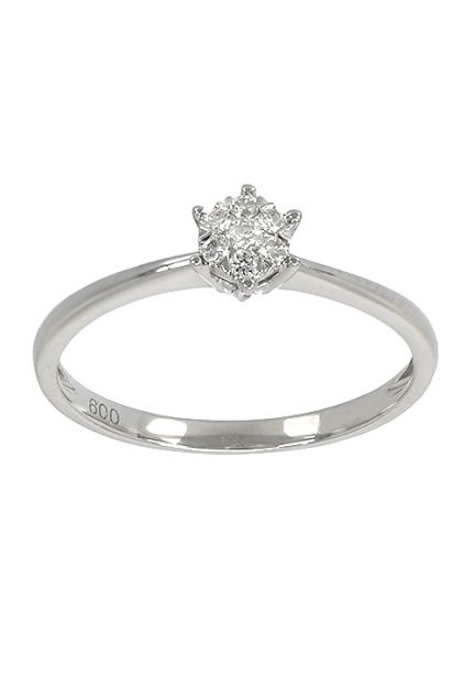 anillo de oro blanco 18 ktes con diamantes talla brillante 7 piedras que forman 1 sola vista frontal 243_297-01716