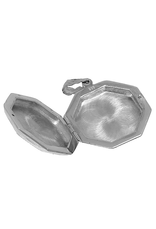 colgante de plata guardapelos forma octogonal vista abierta 297_822393_04