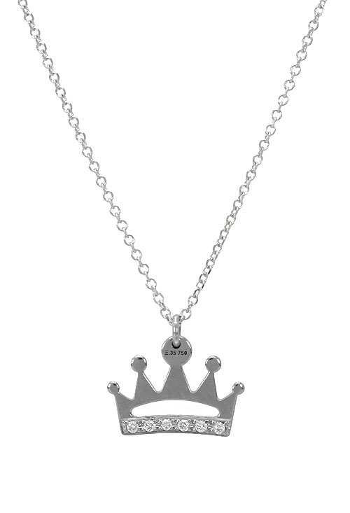 gargantilla oro blanco 18 ktes con diamantes motivo corona vista frontal 301_026290