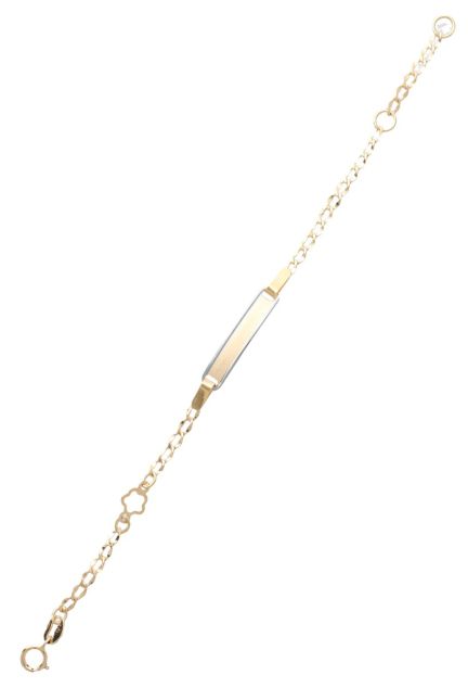 pulsera de oro 18 ktes con chapa para grabar destinada a recien nacida foto extendida 243_000-06611_02