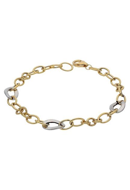 pulsera oro bicolor 18 ktes para mujer vista frontal 058_458-01224_01