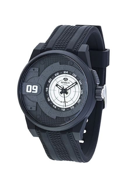 Reloj Marea con caja y correa resina negra B40180-1