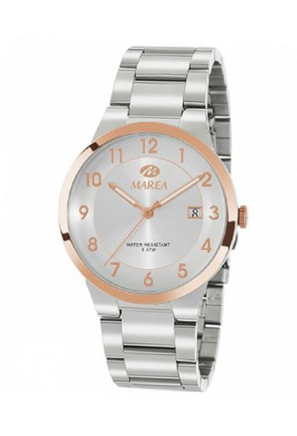 Reloj Marea hombre colección Retro con caja y correa en acero bisel chapado B54144-4