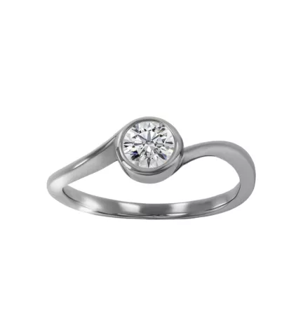 anillo de plata con circon