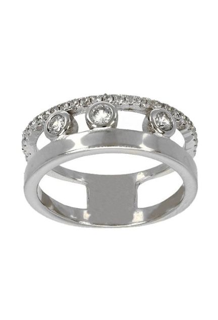 anillo de plata con circonitas brazos paralelos precio especial muy barato 280_2010895