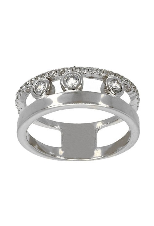 anillo de plata con circonitas brazos paralelos precio especial muy barato 280_2010895