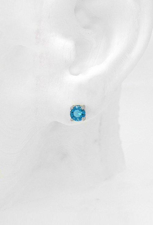 conjunto de gargantilla y pendientes plata de ley con cristal swarovski color topacio azul detalle en modelo 280_2022468-AG_03