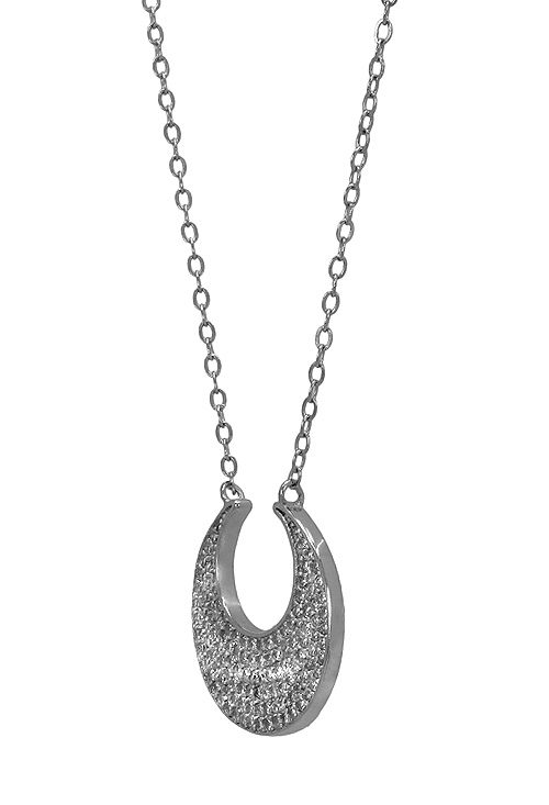 gargantilla de plata media luna cuajada de circonitas visata lateral precio muy barato 280_2030833_01