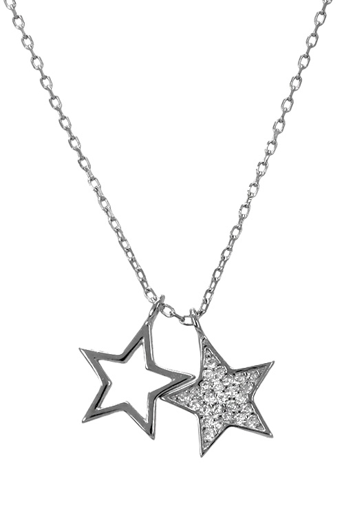 gargantilla de plata motivo estrellas vista frontal precio muy barato 280_20500096