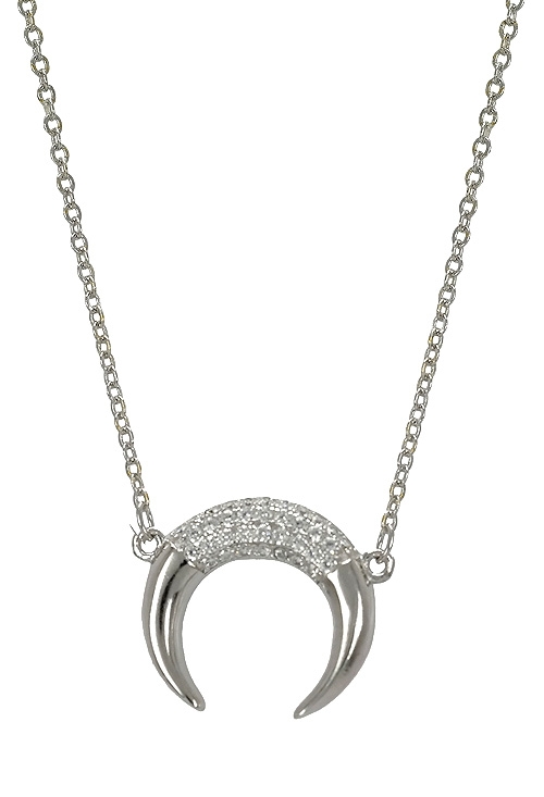 gargantilla de plata y circonitas modelo luna cuajada vista frontal y precio muy barato280_2030814