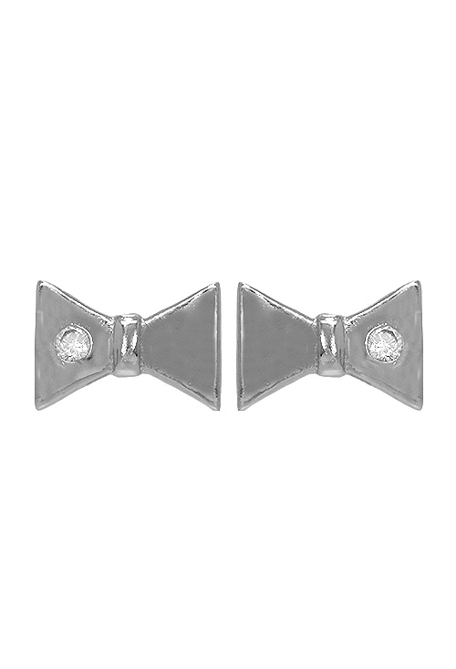 pendientes de plata forma lazo o pajarita con sistemas de tornillo 280_2022604