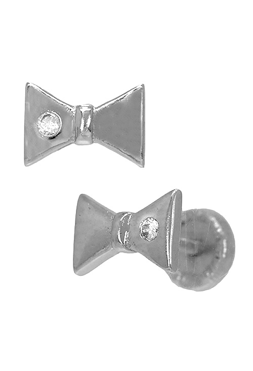 pendientes de plata forma lazo o pajarita con sistemas de tornillo 280_2022604_01