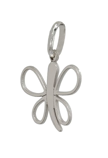 colgante oro blanco 18 ktes forma de mariposa vista lateral 045_24B8400414_01