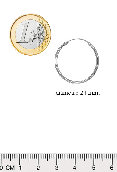 criollas de plata chanela redonda 24 mm foto con medidas comparadas para web el rubi joyeros