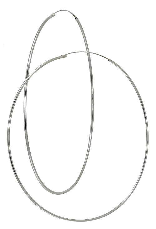 Criollas plata de chanela redonda 1.50 mm y 95 mm de diámetro 299_1.5MM-95 (Pendientes)